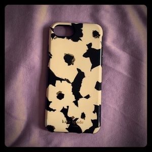 Kate spade white flower pattern iPhone case